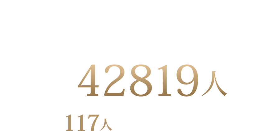 いつもご愛顧ありがとうございます 仙台地域で多くの人に愛されたカラー カラー年間総客数（※2016年度 自社調べ）なんと42819人。1日あたり役117人もの方がカラーをされています！